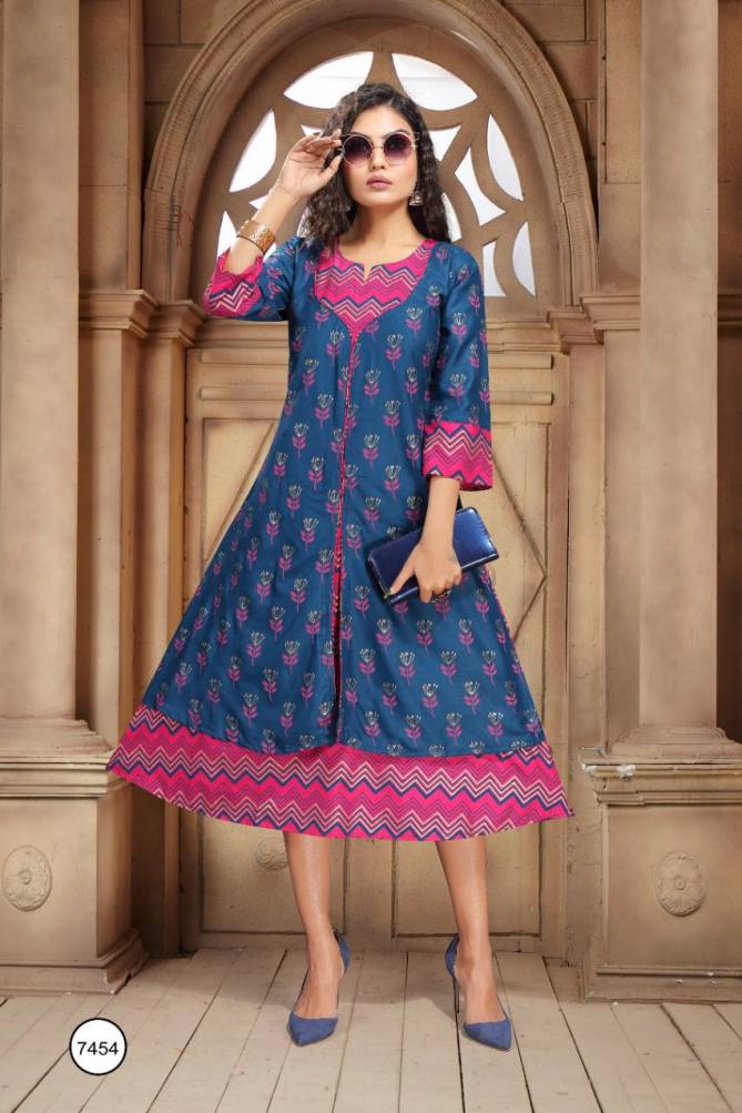 Trendy Aishwarya Designer Fancy Ethnic Wear Rayon Anarakli Kurti Collection